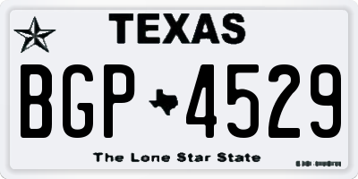 TX license plate BGP4529