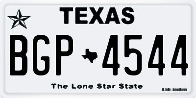 TX license plate BGP4544