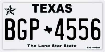 TX license plate BGP4556
