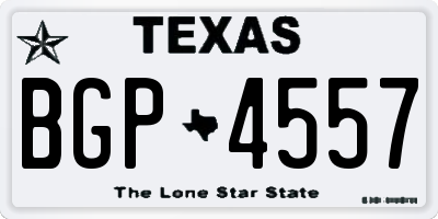 TX license plate BGP4557
