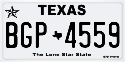 TX license plate BGP4559