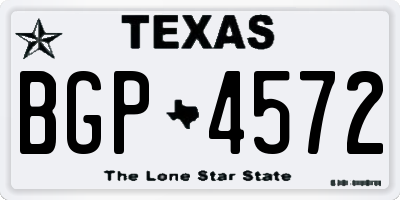 TX license plate BGP4572