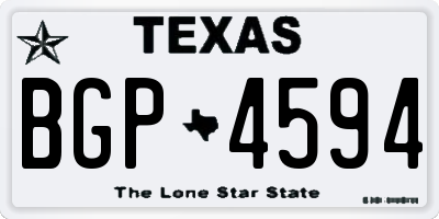 TX license plate BGP4594