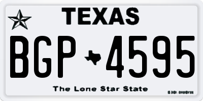 TX license plate BGP4595