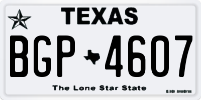 TX license plate BGP4607