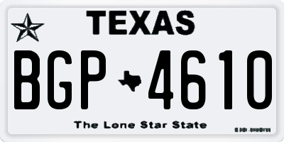 TX license plate BGP4610