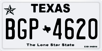 TX license plate BGP4620