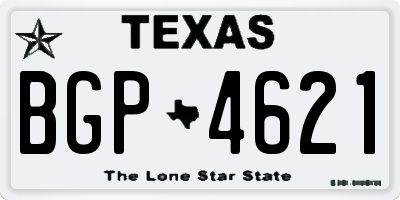 TX license plate BGP4621