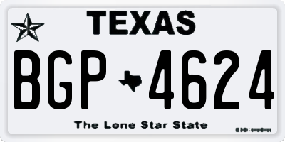 TX license plate BGP4624