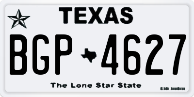 TX license plate BGP4627