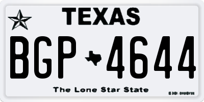 TX license plate BGP4644