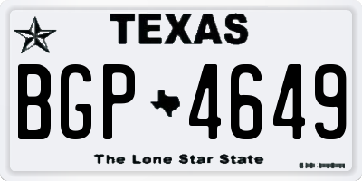 TX license plate BGP4649
