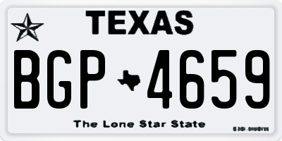 TX license plate BGP4659