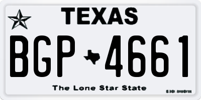 TX license plate BGP4661