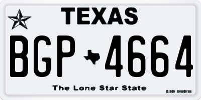 TX license plate BGP4664