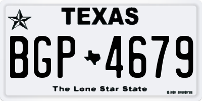 TX license plate BGP4679