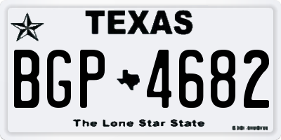 TX license plate BGP4682