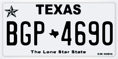 TX license plate BGP4690