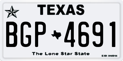 TX license plate BGP4691