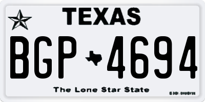 TX license plate BGP4694