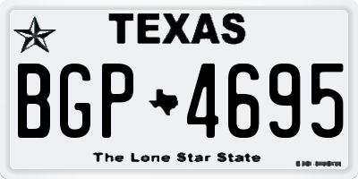 TX license plate BGP4695