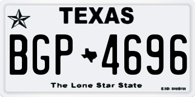 TX license plate BGP4696