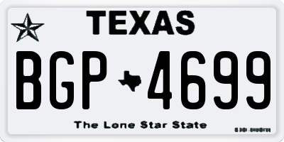 TX license plate BGP4699