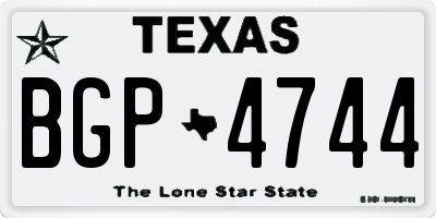 TX license plate BGP4744