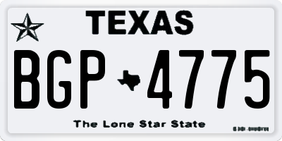 TX license plate BGP4775