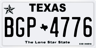 TX license plate BGP4776