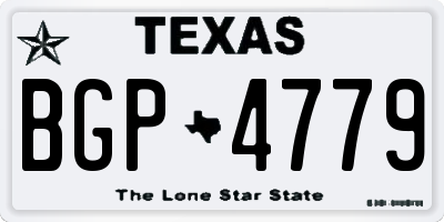 TX license plate BGP4779