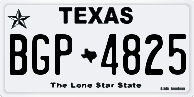 TX license plate BGP4825