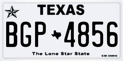 TX license plate BGP4856