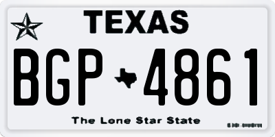 TX license plate BGP4861