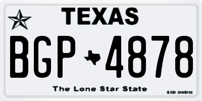TX license plate BGP4878