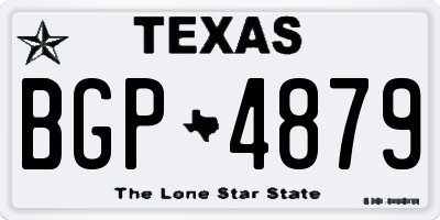 TX license plate BGP4879