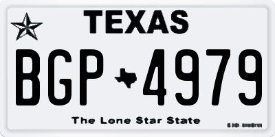 TX license plate BGP4979