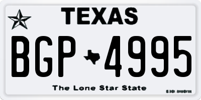 TX license plate BGP4995