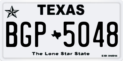 TX license plate BGP5048