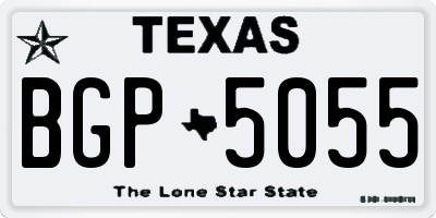 TX license plate BGP5055