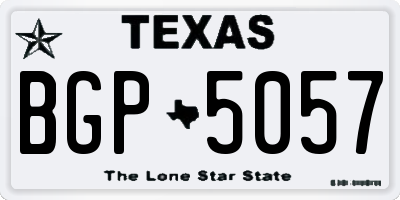 TX license plate BGP5057