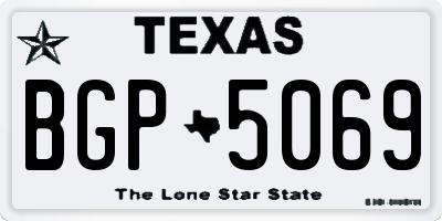 TX license plate BGP5069