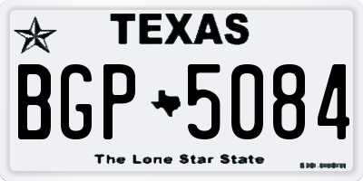 TX license plate BGP5084