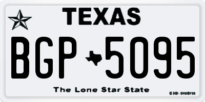 TX license plate BGP5095