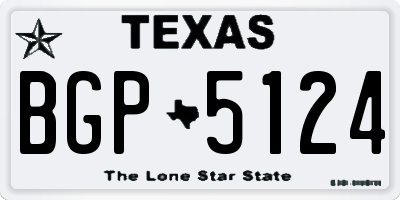 TX license plate BGP5124