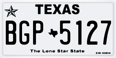 TX license plate BGP5127