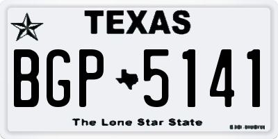 TX license plate BGP5141