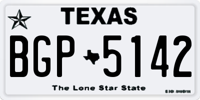 TX license plate BGP5142