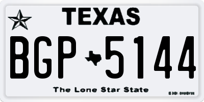 TX license plate BGP5144