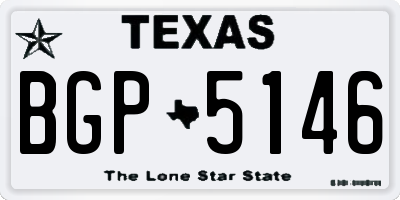 TX license plate BGP5146